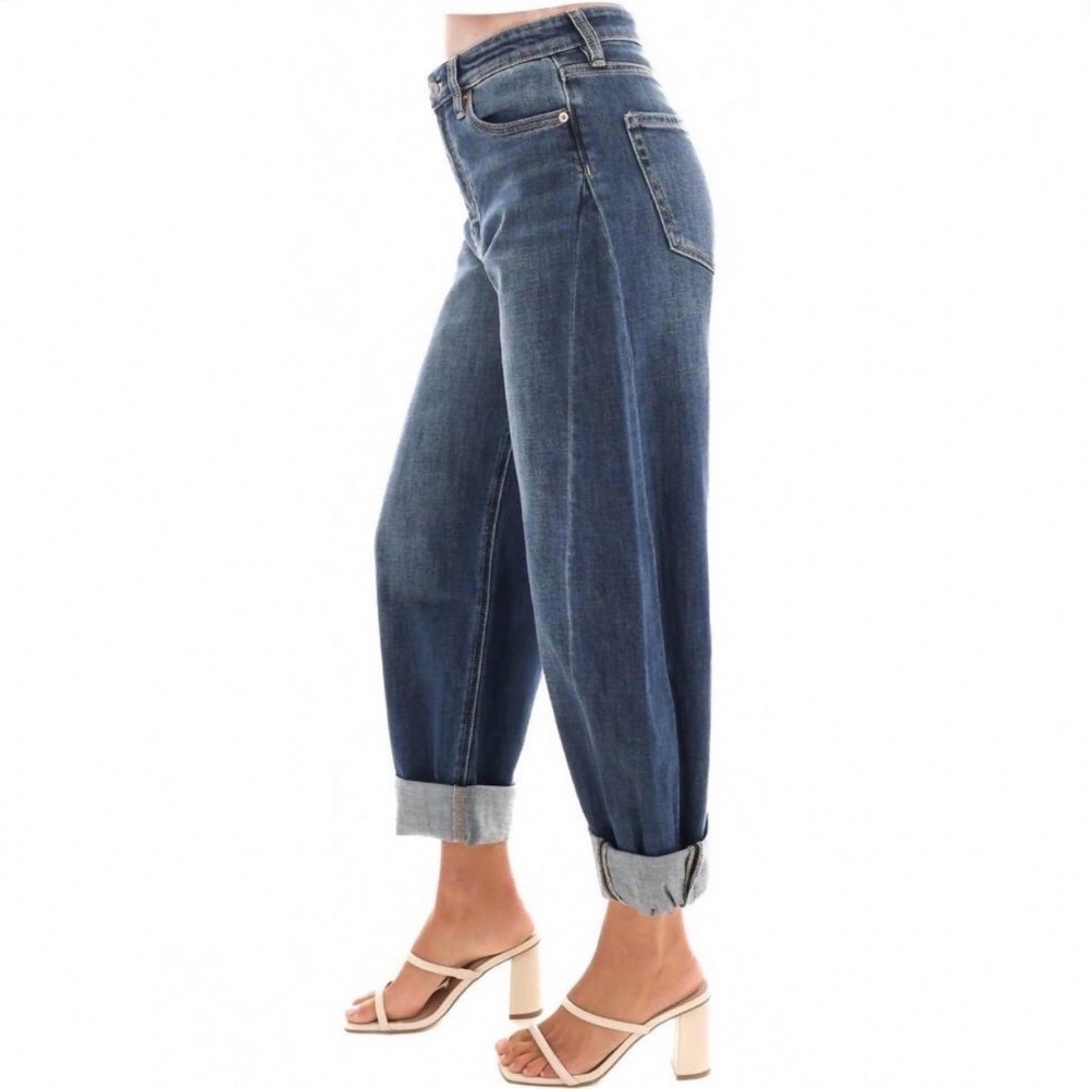 Artemis Vintage Women Blue‎ Barrel Leg Jeans High Rise Cropped Size 9/28